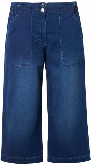 Ulla Popken Denim Culottes Denim Blue - Džíny & Kalhoty ve Velkých Velikostech – Plus Size - 