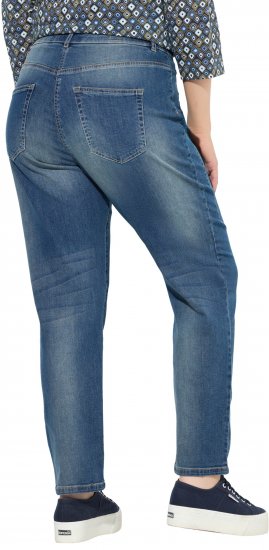 Ulla Popken Decorative Seam Stretch Fit Boyfriend Jeans Blue - Džíny & Kalhoty ve Velkých Velikostech – Plus Size - 