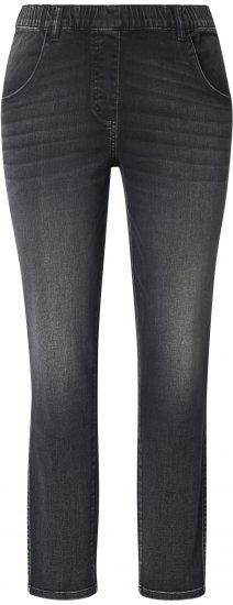 Ulla Popken Vintage Wash Jeggings Black - Džíny & Kalhoty ve Velkých Velikostech – Plus Size - 