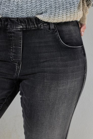 Ulla Popken Vintage Wash Jeggings Black - Legíny - Legíny v nadměrných velikostech