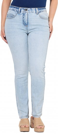 Ulla Popken Slim Leg Stretch Fit Jeans Light Blue Denim - Džíny & Kalhoty ve Velkých Velikostech – Plus Size - 