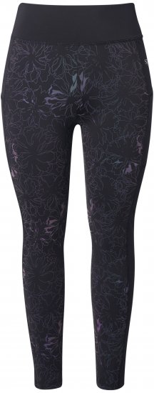 Ulla Popken Quick Drying Flower Print Leggings Black - Džíny & Kalhoty ve Velkých Velikostech – Plus Size - 