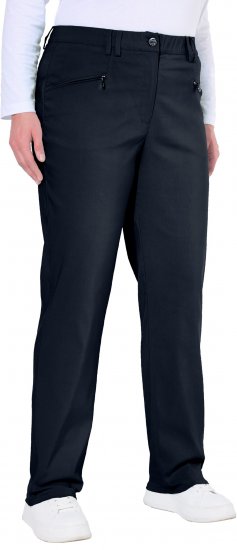 Ulla Popken Thermal Stretch Fit Mony Pants Navy Blue - Džíny & Kalhoty ve Velkých Velikostech – Plus Size - 