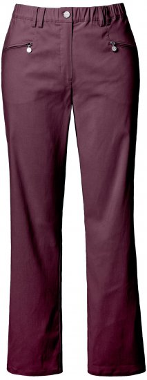 Ulla Popken Thermal Stretch Fit Mony Pants Aubergine - Džíny & Kalhoty ve Velkých Velikostech – Plus Size - 