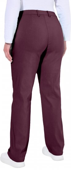 Ulla Popken Thermal Stretch Fit Mony Pants Aubergine - Džíny & Kalhoty ve Velkých Velikostech – Plus Size - 