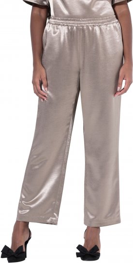 Ulla Popken Metallic Satin Elastic Waist Pants Orange - Džíny & Kalhoty ve Velkých Velikostech – Plus Size - 