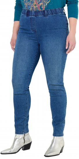 Ulla Popken Denim Jeggings Blue Denim - Džíny & Kalhoty ve Velkých Velikostech – Plus Size - 