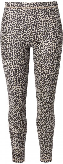 Ulla Popken Leopard Print Ski Leggings Black - Džíny & Kalhoty ve Velkých Velikostech – Plus Size - 