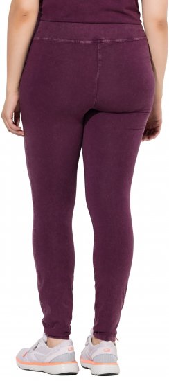 Ulla Popken Acid Wash Decorative Seam Leggings Purple - Džíny & Kalhoty ve Velkých Velikostech – Plus Size - 