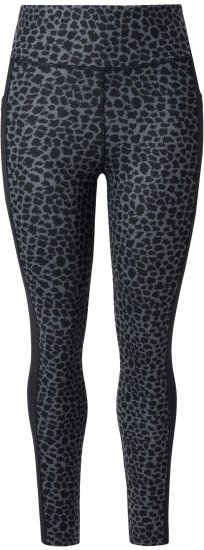 Ulla Popken Quick Drying Leopard Print Sport Leggings Black - Džíny & Kalhoty ve Velkých Velikostech – Plus Size - 