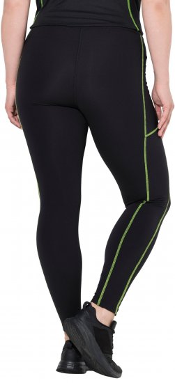 Ulla Popken Neon Seam Quick Drying Performance Leggings Black - Džíny & Kalhoty ve Velkých Velikostech – Plus Size - 