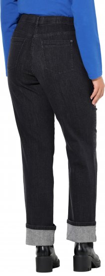 Ulla Popken Rhinestone Studded Jeans Grey - Džíny & Kalhoty ve Velkých Velikostech – Plus Size - 