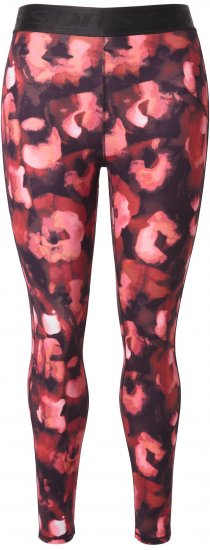 Ulla Popken Abstract Flower Print Performance Leggings Red - Džíny & Kalhoty ve Velkých Velikostech – Plus Size - 
