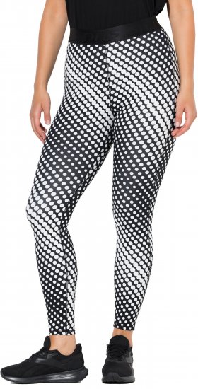 Ulla Popken Polka Dot Performance Leggings Black - Džíny & Kalhoty ve Velkých Velikostech – Plus Size - 