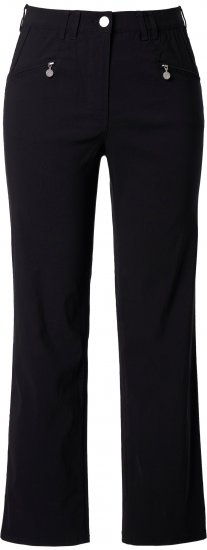 Ulla Popken Bengaline Elastic Waist Pants Black - Džíny & Kalhoty ve Velkých Velikostech – Plus Size - 