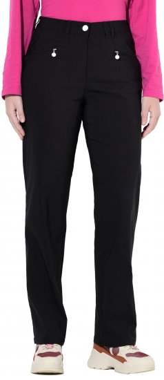 Ulla Popken Bengaline Elastic Waist Pants Black - Džíny & Kalhoty ve Velkých Velikostech – Plus Size - 
