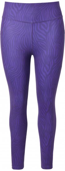 Ulla Popken Neon Zebra Print Performance Leggings Purple - Džíny & Kalhoty ve Velkých Velikostech – Plus Size - 