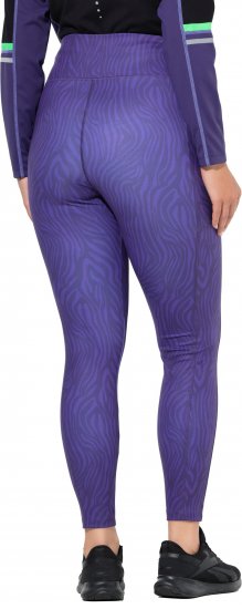 Ulla Popken Neon Zebra Print Performance Leggings Purple - Džíny & Kalhoty ve Velkých Velikostech – Plus Size - 