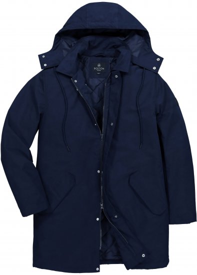 Boston Park 844403 Parka with Hood Navy - Bundy - Bundy Nadměrné Velikosti - 2XL-8XL