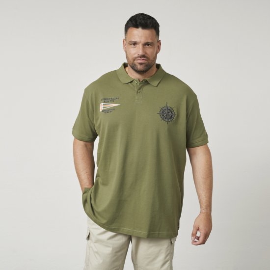 North Latitude 61129 Piké Polokošile s Výšivkou na Hrudi Olivově Zelená - Polokošile - Polokošile 2XL-8XL - Trička s límečkem 2XL-8XL