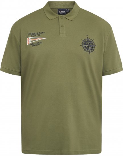 North Latitude 61129 Piké Polokošile s Výšivkou na Hrudi Olivově Zelená - Polokošile - Polokošile 2XL-8XL - Trička s límečkem 2XL-8XL