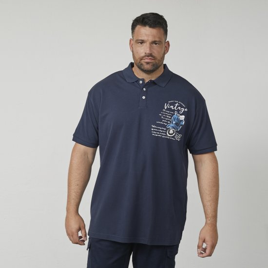 North Latitude 61130 Piké Polokošile s Potiskem na Hrudi Námořnická Modrá - Polokošile - Polokošile 2XL-8XL - Trička s límečkem 2XL-8XL