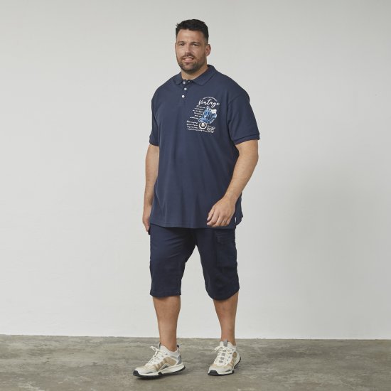 North Latitude 61130 Piké Polokošile s Potiskem na Hrudi Námořnická Modrá - Polokošile - Polokošile 2XL-8XL - Trička s límečkem 2XL-8XL