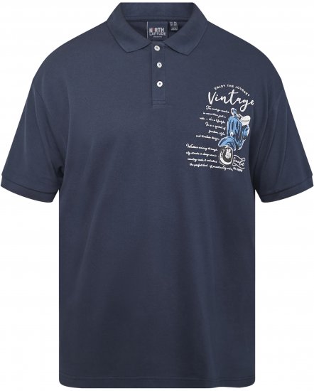 North Latitude 61130 Piké Polokošile s Potiskem na Hrudi Námořnická Modrá - Polokošile - Polokošile 2XL-8XL - Trička s límečkem 2XL-8XL