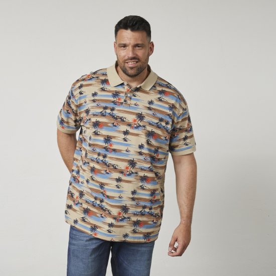 North Latitude 61133 Piké Polokošile s Celoplošným Potiskem Písková - Polokošile - Polokošile 2XL-8XL - Trička s límečkem 2XL-8XL