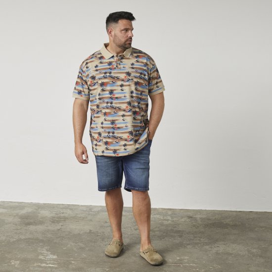 North Latitude 61133 Piké Polokošile s Celoplošným Potiskem Písková - Polokošile - Polokošile 2XL-8XL - Trička s límečkem 2XL-8XL