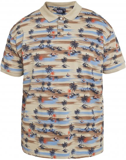 North Latitude 61133 Piké Polokošile s Celoplošným Potiskem Písková - Polokošile - Polokošile 2XL-8XL - Trička s límečkem 2XL-8XL