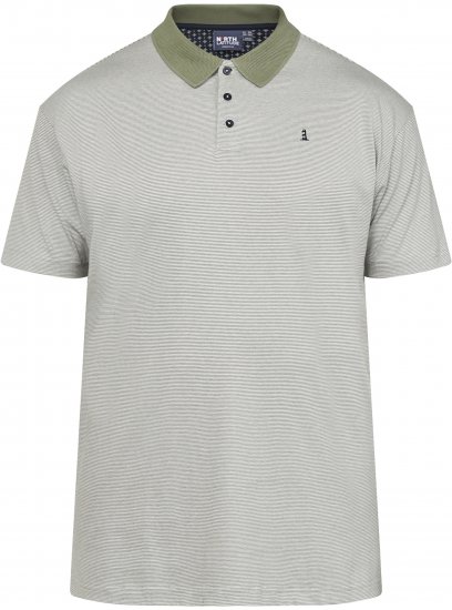 North Latitude 61136 Pruhované Polo Teintované v Přízi Olivově Zelená - Polokošile - Polokošile 2XL-8XL - Trička s límečkem 2XL-8XL