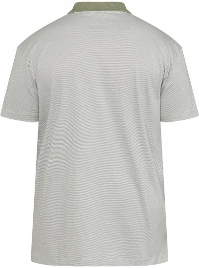 North Latitude 61136 Pruhované Polo Teintované v Přízi Olivově Zelená - Polokošile - Polokošile 2XL-8XL - Trička s límečkem 2XL-8XL