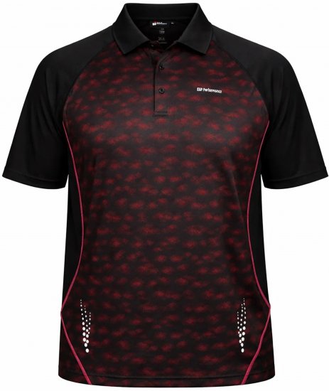 Espionage LW156 Performance Polo Red/Black - Polokošile - Polokošile 2XL-8XL - Trička s límečkem 2XL-8XL