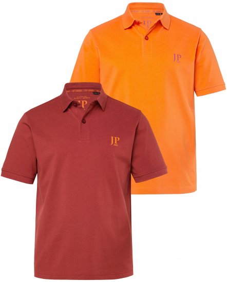JP1880 Polo Shirts 2-pack Piqué Red Orange - Polokošile - Polokošile 2XL-8XL - Trička s límečkem 2XL-8XL