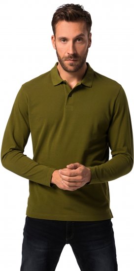 JP1880 Polo Shirt Basic Long Sleeve Pique Moss Green - Polokošile - Polokošile 2XL-8XL - Trička s límečkem 2XL-8XL
