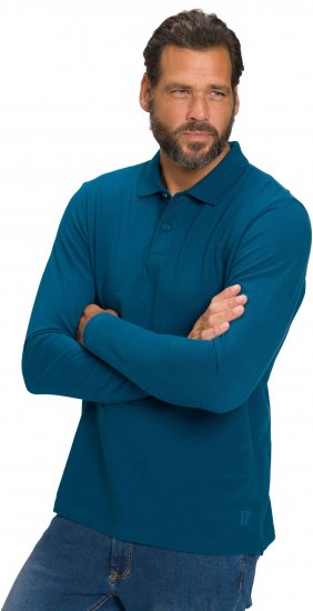 JP1880 Polo Shirt Long Sleeve Pique Blue - Polokošile - Polokošile 2XL-8XL - Trička s límečkem 2XL-8XL