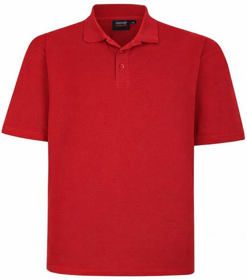 Espionage P074 Plain Pique Polo Red - Polokošile - Polokošile 2XL-8XL - Trička s límečkem 2XL-8XL