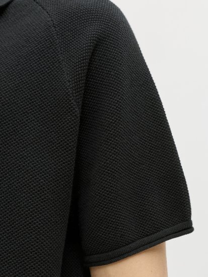 Jack & Jones Hill Polokošile S Krátkým Rukávem Černá - Polokošile - Polokošile 2XL-8XL - Trička s límečkem 2XL-8XL