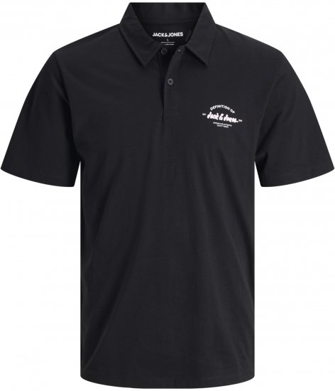 Jack & Jones Brandon Short Sleeve Polo Black - Polokošile - Polokošile 2XL-8XL - Trička s límečkem 2XL-8XL