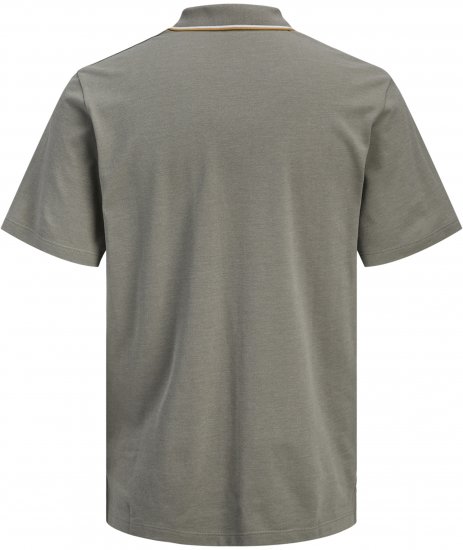 Jack & Jones Blaze Short Sleeve Polo Grey - Polokošile - Polokošile 2XL-8XL - Trička s límečkem 2XL-8XL