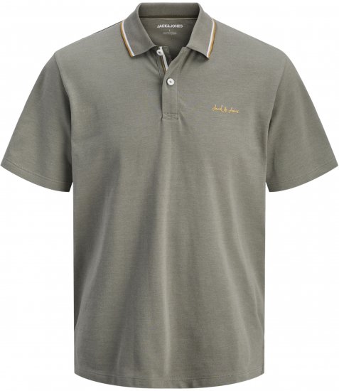 Jack & Jones Blaze Short Sleeve Polo Grey - Polokošile - Polokošile 2XL-8XL - Trička s límečkem 2XL-8XL