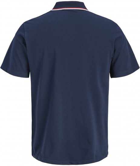 Jack & Jones Blaze Short Sleeve Polo Navy - Polokošile - Polokošile 2XL-8XL - Trička s límečkem 2XL-8XL