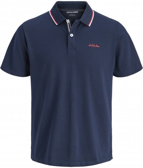 Jack & Jones Blaze Short Sleeve Polo Navy - Polokošile - Polokošile 2XL-8XL - Trička s límečkem 2XL-8XL