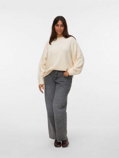 Vero Moda Boom Long Sleeve Pullover Birch - Pletené svetry - 