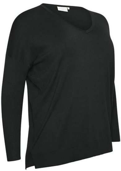 Kaffe Curve Machi Knit Svetr Sytě černá - Mikiny & mikiny s kapucí - 