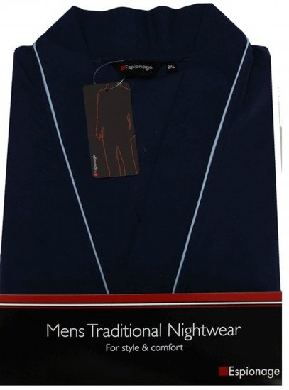 Espionage PJ091 Lightweight Bathrobe Navy - Župany/ručníky - Župany 2XL-10XL