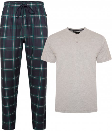 Kam Jeans 896 Lounge Pants and T-Shirt Set Navy/Grey - Pyžama/oblečení pro volný čas - Pyžama/oblečení pro volný čas 2XL-10XL