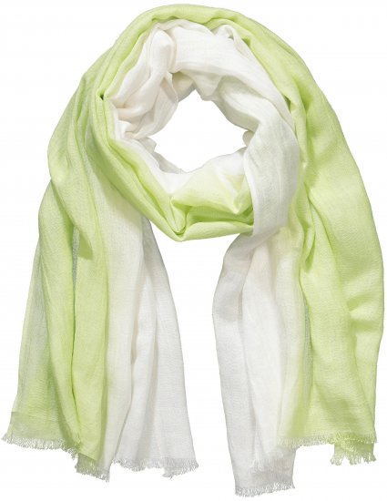 Ulla Popken Ombre Linen Blend Scarf Lime Green - Doplňky - 