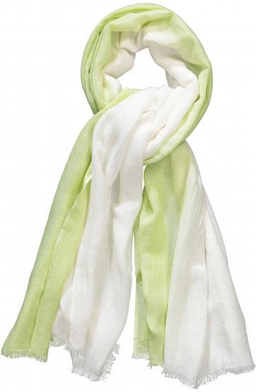 Ulla Popken Ombre Linen Blend Scarf Lime Green - Doplňky - 